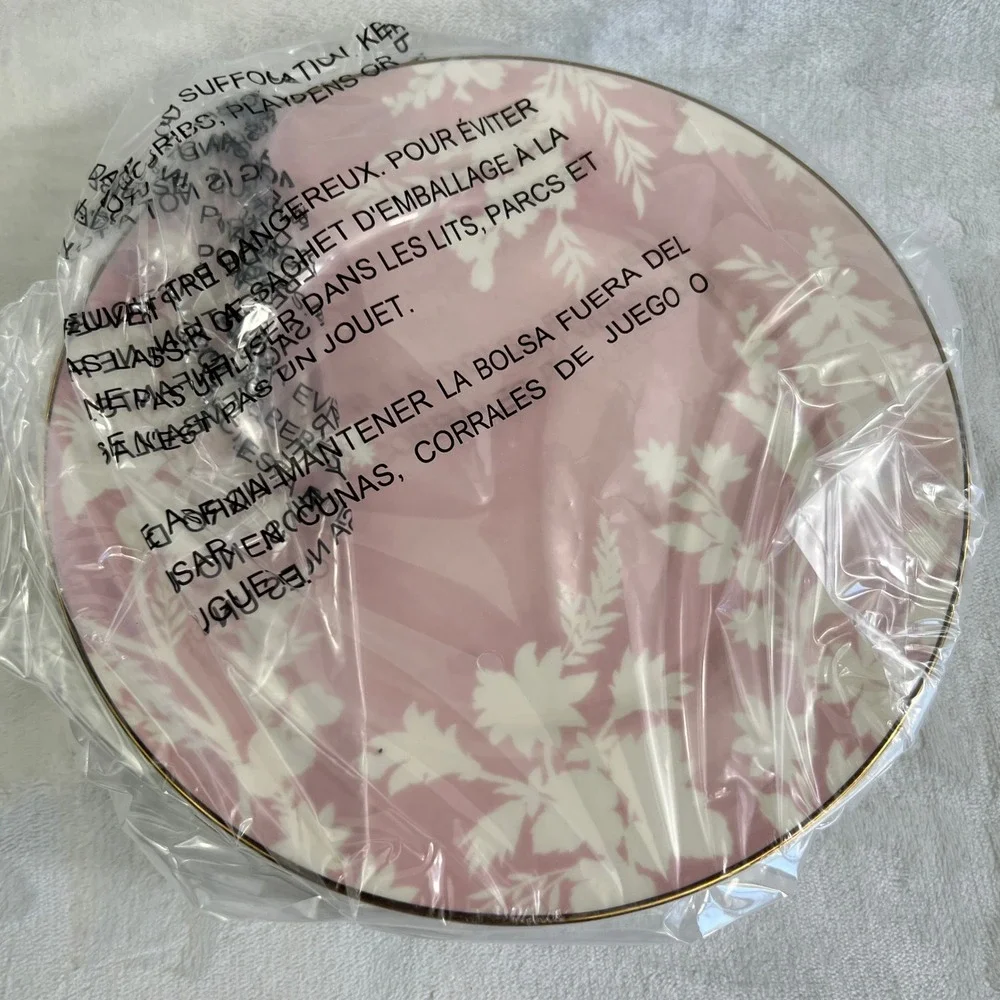 Pottery Barn Monique Lhuillier Rose Bouquet Salad Plates 8.5